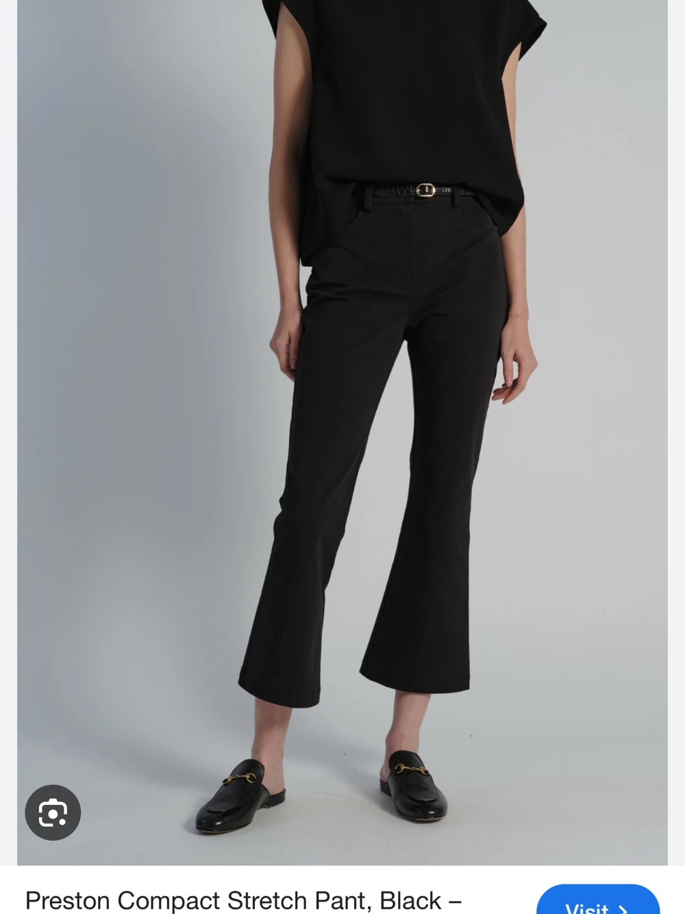NWT SaintArt Preston Cropped Stretch Flare Pants in Black size 10